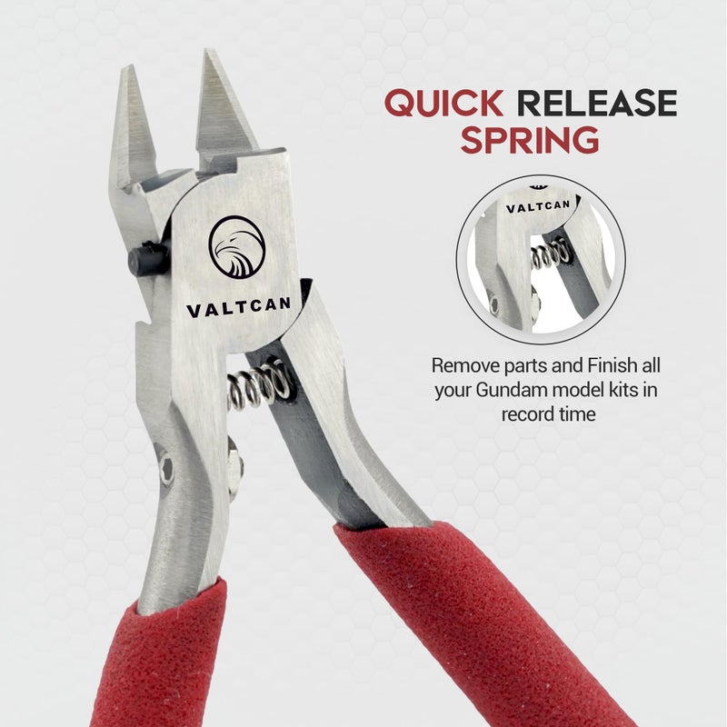 Valtcan Model Kit Nipper with Ultra Fine Blade precise Hobby Tool Single Sided Blade Cutter to Reduce Nub Stress Marks - Image 4